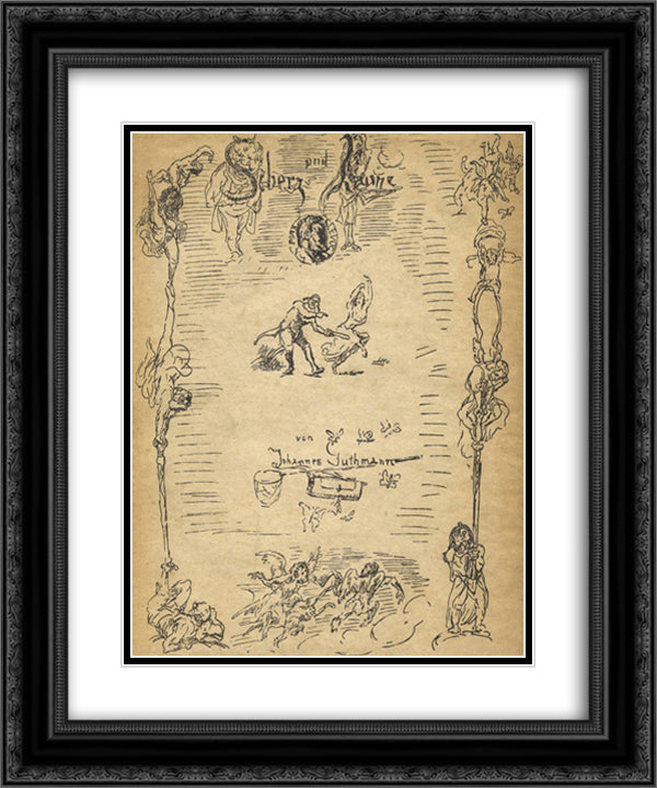 Title Page 20x24 Black Ornate Wood Framed Art Print Poster with Double Matting by Slevogt, Max