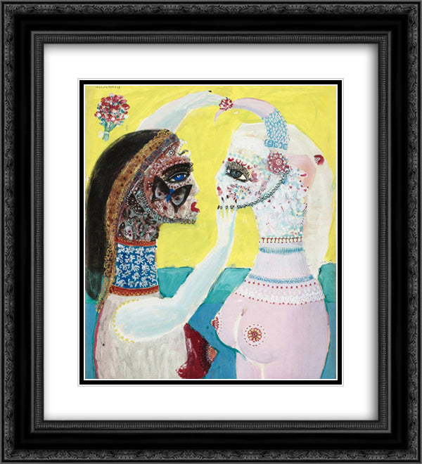 unknown title 20x22 Black Ornate Wood Framed Art Print Poster with Double Matting by Svanberg, Max Walter