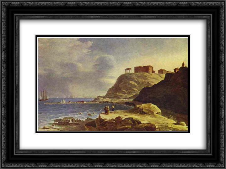 Odessa 24x18 Black Ornate Wood Framed Art Print Poster with Double Matting by Vorobiev, Maxim