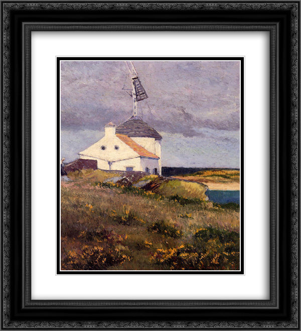 The Signal Tower 20x22 Black Ornate Wood Framed Art Print Poster with Double Matting by Maufra, Maxime