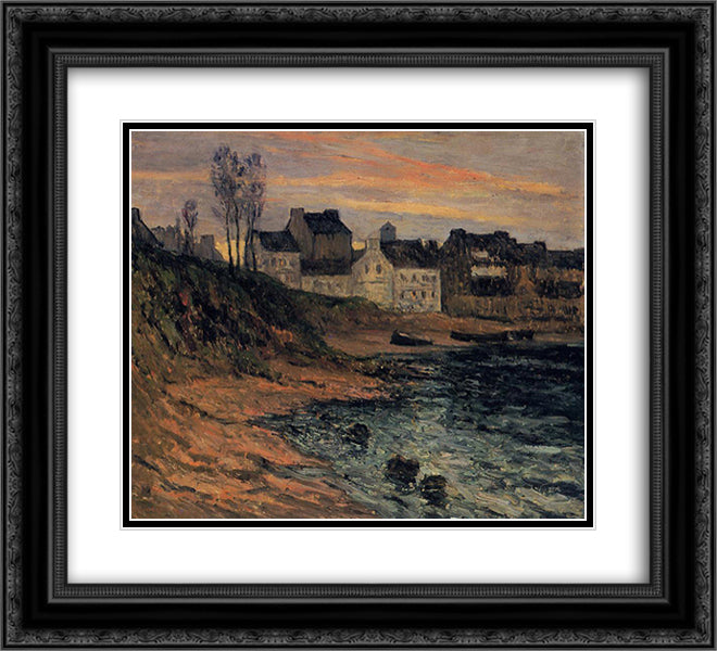 Twilight 22x20 Black Ornate Wood Framed Art Print Poster with Double Matting by Maufra, Maxime