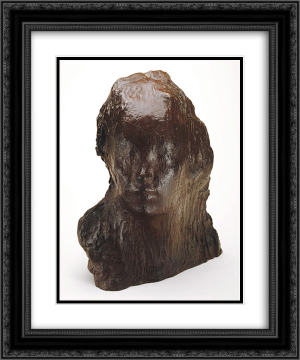 Ecce Puer (Behold the Child) 20x24 Black Ornate Wood Framed Art Print Poster with Double Matting by Rosso, Medardo