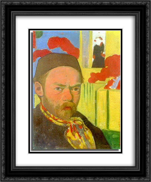 Self-Portrait 20x24 Black Ornate Wood Framed Art Print Poster with Double Matting by Haan, Meijer de