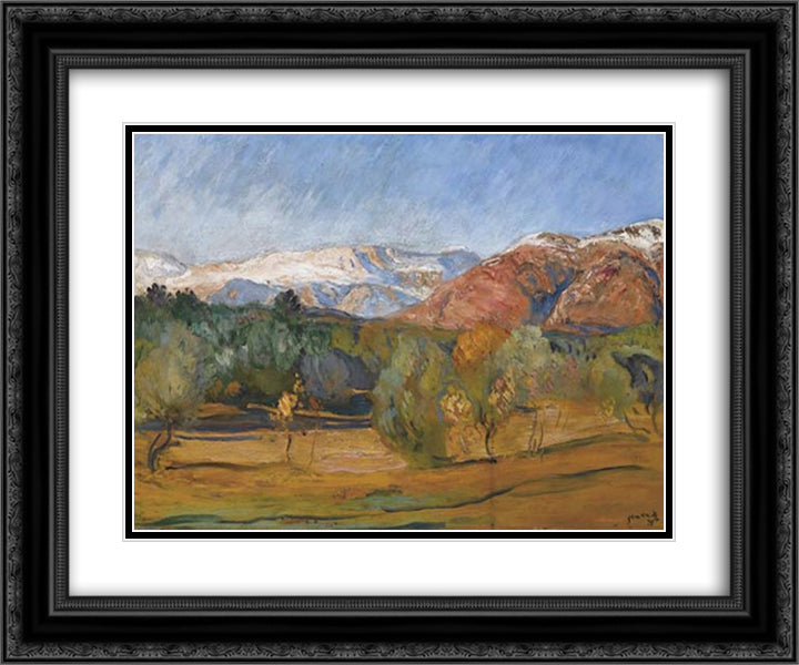 Alpes Maritimes Landscape 24x20 Black Ornate Wood Framed Art Print Poster with Double Matting by Simonidy, Michel