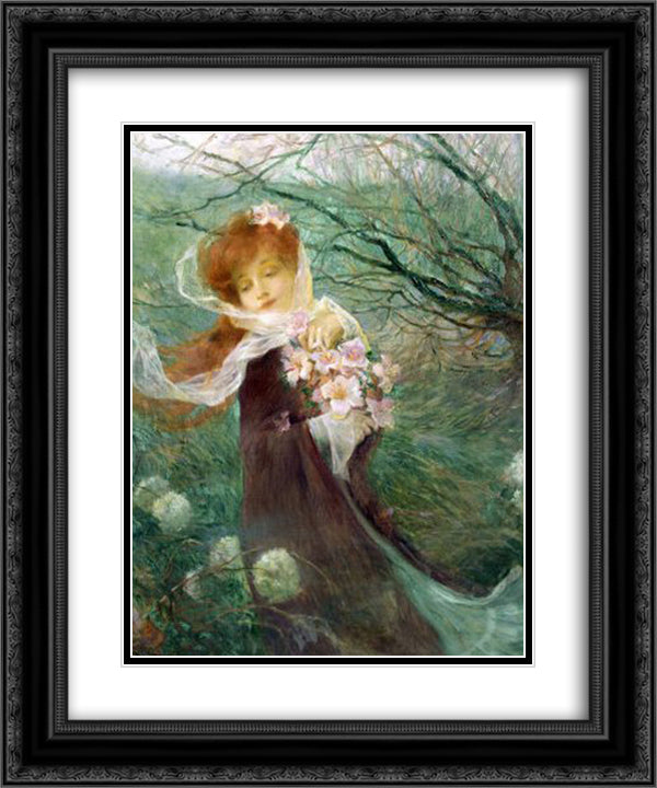 Winter perfume 20x24 Black Ornate Wood Framed Art Print Poster with Double Matting by Simonidy, Michel