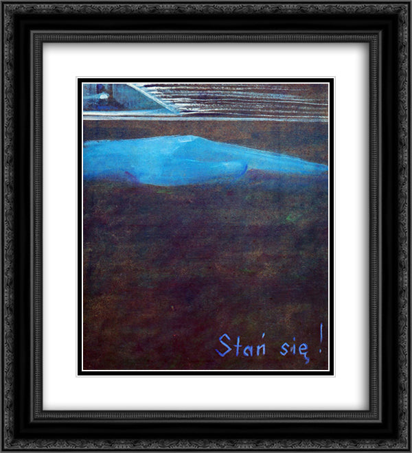 Creation of the World I 20x22 Black Ornate Wood Framed Art Print Poster with Double Matting by Ciurlionis, Mikalojus