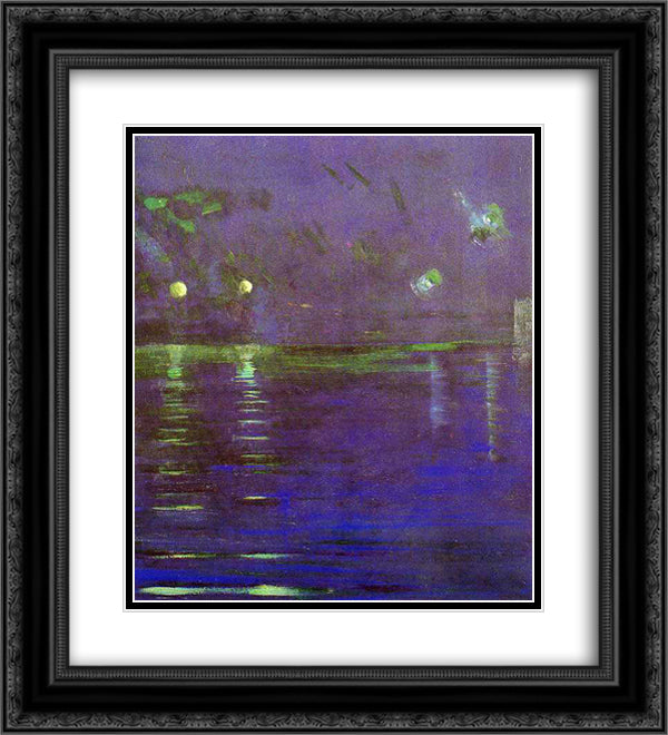 Creation of the World V 20x22 Black Ornate Wood Framed Art Print Poster with Double Matting by Ciurlionis, Mikalojus