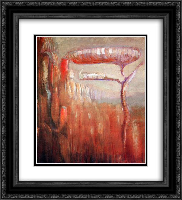 Creation of the World VII 20x22 Black Ornate Wood Framed Art Print Poster with Double Matting by Ciurlionis, Mikalojus
