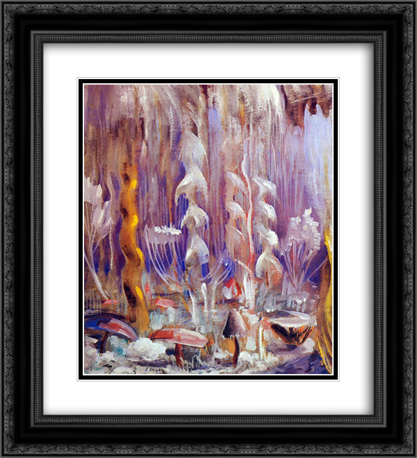 Creation of the World X 20x22 Black Ornate Wood Framed Art Print Poster with Double Matting by Ciurlionis, Mikalojus