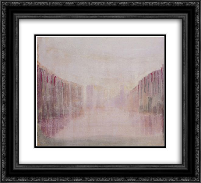 Daybreak (I) 22x20 Black Ornate Wood Framed Art Print Poster with Double Matting by Ciurlionis, Mikalojus