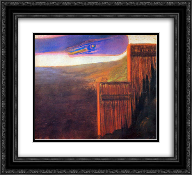 Deluge (IX) 22x20 Black Ornate Wood Framed Art Print Poster with Double Matting by Ciurlionis, Mikalojus