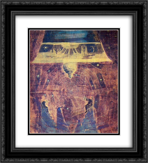 Finale (Sonata of the Sun) 20x22 Black Ornate Wood Framed Art Print Poster with Double Matting by Ciurlionis, Mikalojus