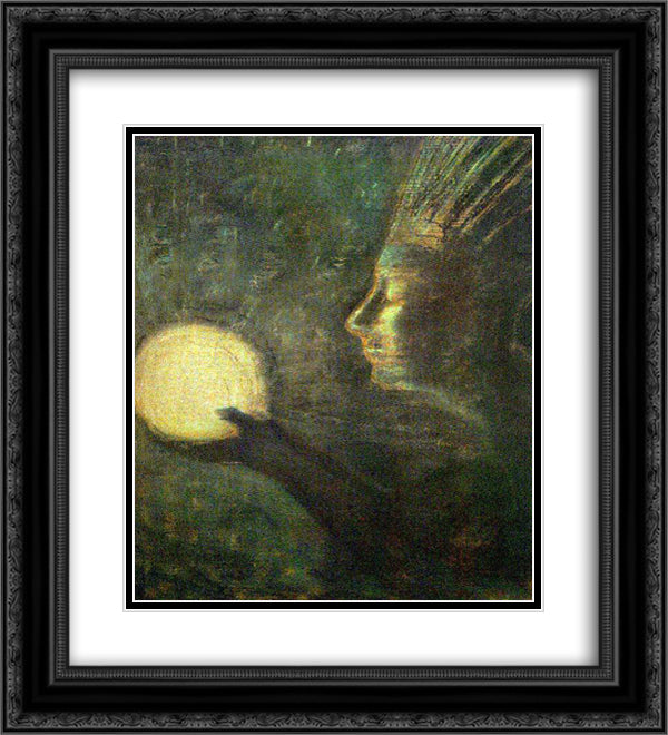 Friendship 20x22 Black Ornate Wood Framed Art Print Poster with Double Matting by Ciurlionis, Mikalojus