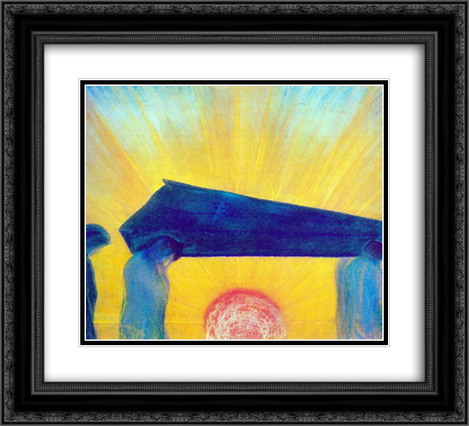 Funeral Symphony (II) 22x20 Black Ornate Wood Framed Art Print Poster with Double Matting by Ciurlionis, Mikalojus