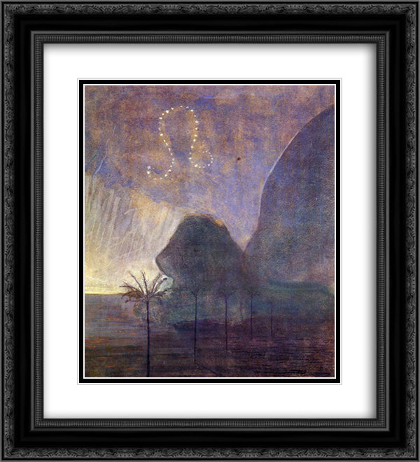 Leo 20x22 Black Ornate Wood Framed Art Print Poster with Double Matting by Ciurlionis, Mikalojus