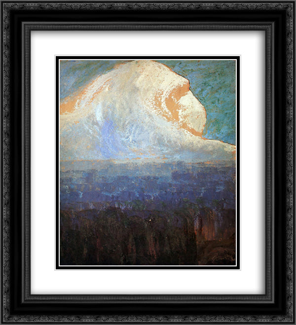 Mountain 20x22 Black Ornate Wood Framed Art Print Poster with Double Matting by Ciurlionis, Mikalojus