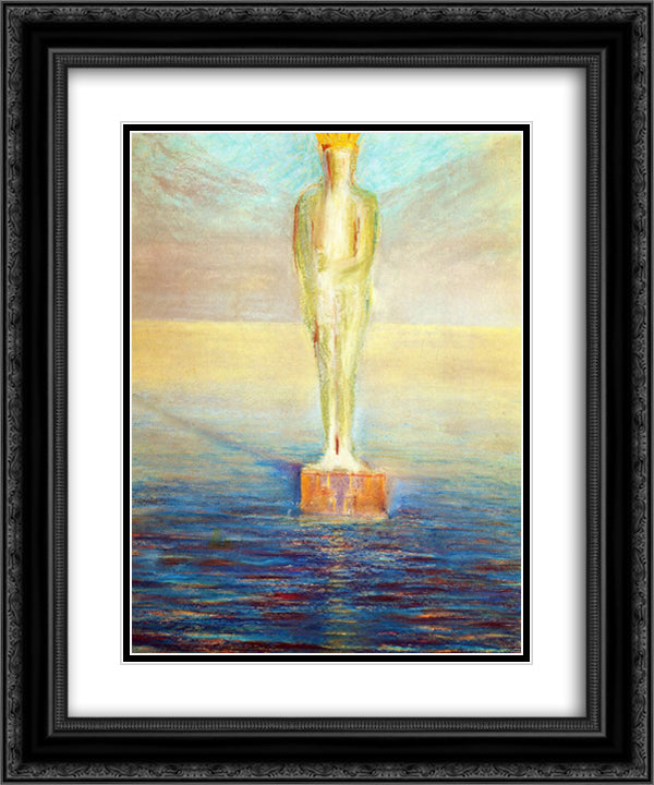 Rex III 20x24 Black Ornate Wood Framed Art Print Poster with Double Matting by Ciurlionis, Mikalojus