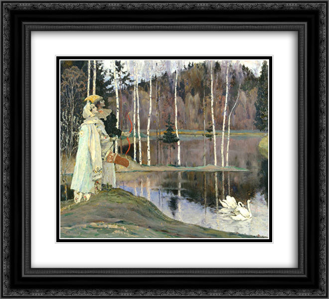 Harmony Concord 22x20 Black Ornate Wood Framed Art Print Poster with Double Matting by Nesterov, Mikhail