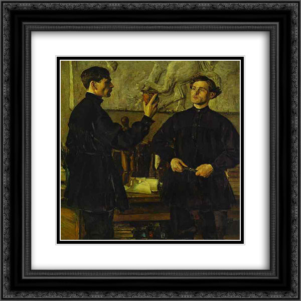 The Korin Brothers 20x20 Black Ornate Wood Framed Art Print Poster with Double Matting by Nesterov, Mikhail