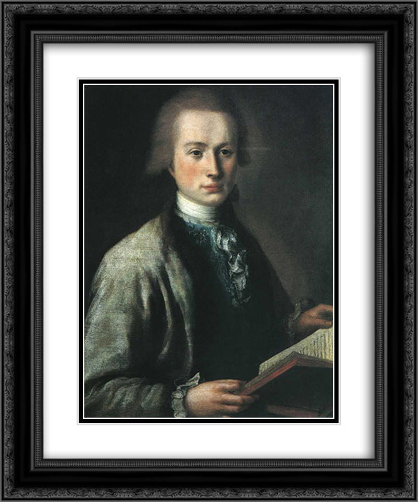 Portrait of A. G. Spiridov 20x24 Black Ornate Wood Framed Art Print Poster with Double Matting by Shibanov, Mikhail