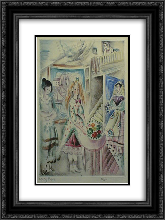 Interieur d'Atelier 18x24 Black Ornate Wood Framed Art Print Poster with Double Matting by Possoz, Mily
