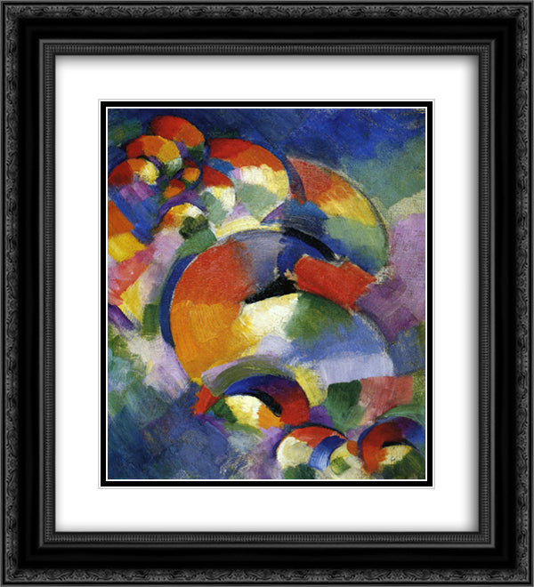 Cosmic Synchromy 20x22 Black Ornate Wood Framed Art Print Poster with Double Matting by Russell, Morgan