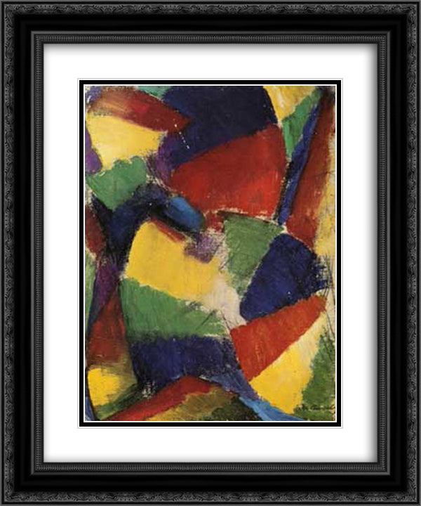Synchromy to Light 20x24 Black Ornate Wood Framed Art Print Poster with Double Matting by Russell, Morgan