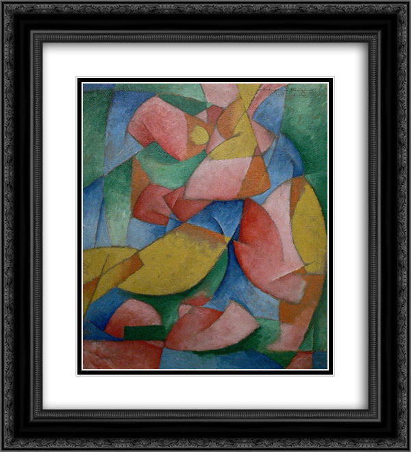 Figure 20x22 Black Ornate Wood Framed Art Print Poster with Double Matting by Shamberg, Morton