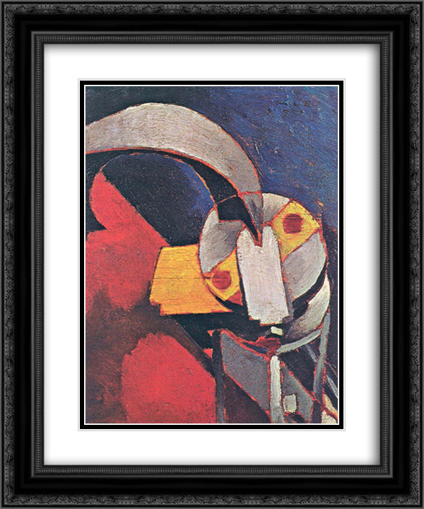 Machine Form 20x24 Black Ornate Wood Framed Art Print Poster with Double Matting by Shamberg, Morton