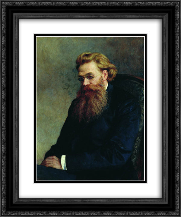 Portrait of Alexander Gerd 20x24 Black Ornate Wood Framed Art Print Poster with Double Matting by Yaroshenko, Mykola
