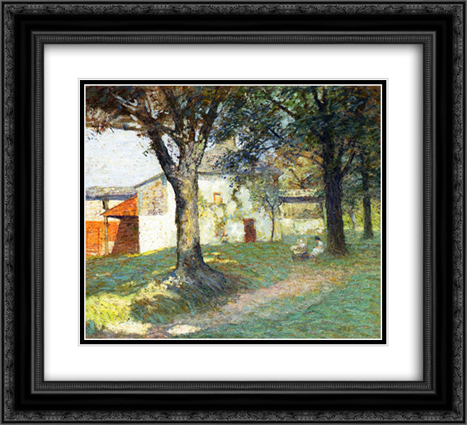 The Artist's Studio, Chadds Ford, Pennsylvania 22x20 Black Ornate Wood Framed Art Print Poster with Double Matting by Wyeth, N.C.