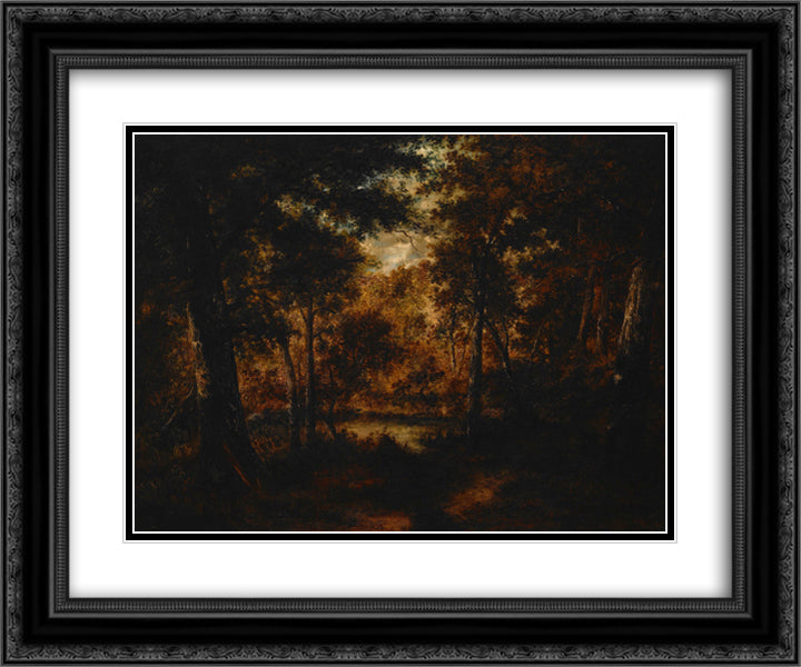 The Fairy Pool 24x20 Black Ornate Wood Framed Art Print Poster with Double Matting by Diaz, Narcisse Virgilio