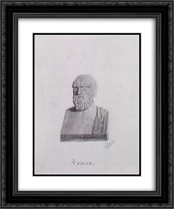 Aeschylus 20x24 Black Ornate Wood Framed Art Print Poster with Double Matting by Roerich, Nicholas