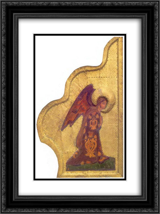 Annunciation. Archangel Gabriel. 18x24 Black Ornate Wood Framed Art Print Poster with Double Matting by Roerich, Nicholas