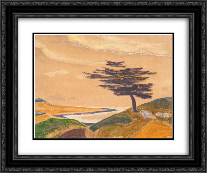 Coast Ledenets 24x20 Black Ornate Wood Framed Art Print Poster with Double Matting by Roerich, Nicholas