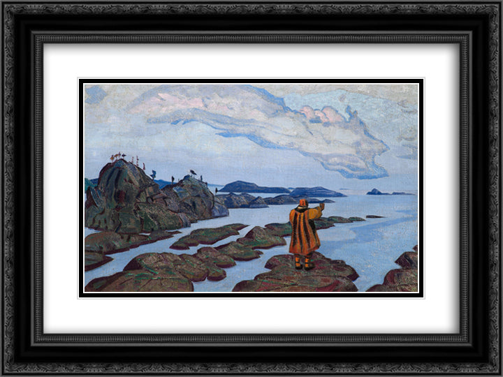 Command 24x18 Black Ornate Wood Framed Art Print Poster with Double Matting by Roerich, Nicholas