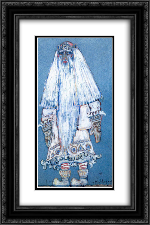 Father Frost 16x24 Black Ornate Wood Framed Art Print Poster with Double Matting by Roerich, Nicholas