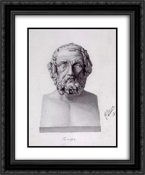Homer 20x24 Black Ornate Wood Framed Art Print Poster with Double Matting by Roerich, Nicholas