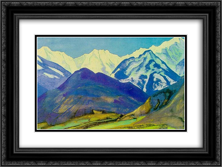 Kuluta. Dobi Nulla. 24x18 Black Ornate Wood Framed Art Print Poster with Double Matting by Roerich, Nicholas