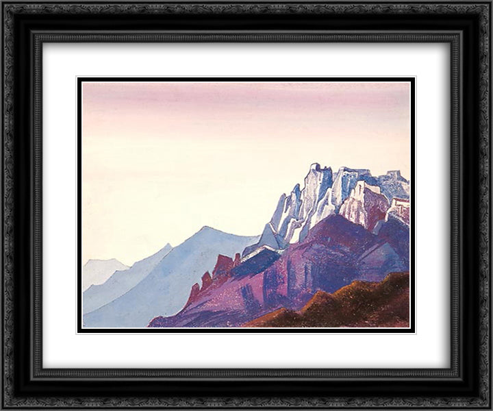 Ladakh. Himalayas. 24x20 Black Ornate Wood Framed Art Print Poster with Double Matting by Roerich, Nicholas