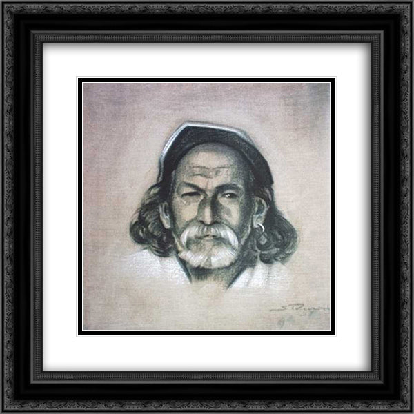 Lahor (Blacksmith) from Kulu 20x20 Black Ornate Wood Framed Art Print Poster with Double Matting by Roerich, Nicholas