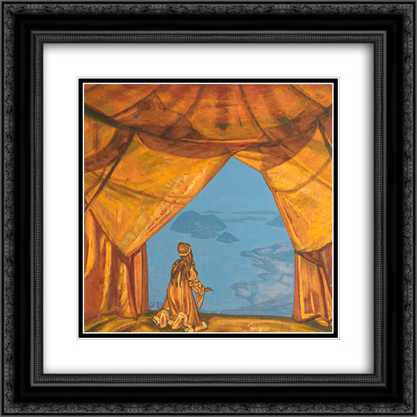 Lord of the Night 20x20 Black Ornate Wood Framed Art Print Poster with Double Matting by Roerich, Nicholas