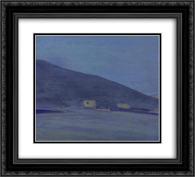 Nagchu, Tibet 22x20 Black Ornate Wood Framed Art Print Poster with Double Matting by Roerich, Nicholas