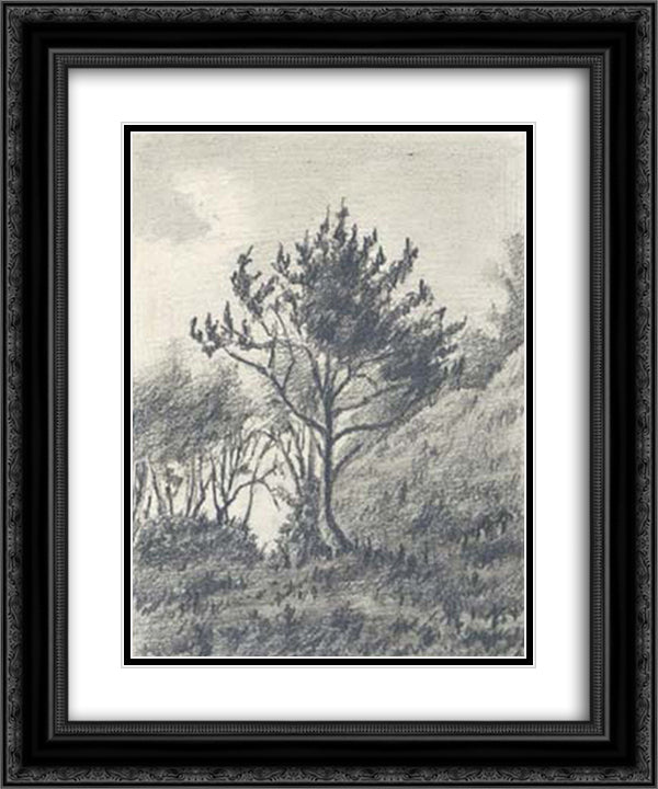 Near Mount Sobachya in Sosnitsy 20x24 Black Ornate Wood Framed Art Print Poster with Double Matting by Roerich, Nicholas