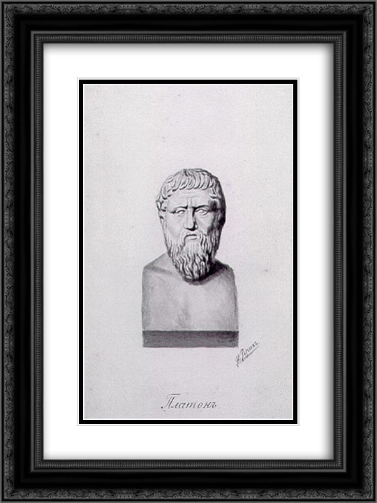Platon 18x24 Black Ornate Wood Framed Art Print Poster with Double Matting by Roerich, Nicholas