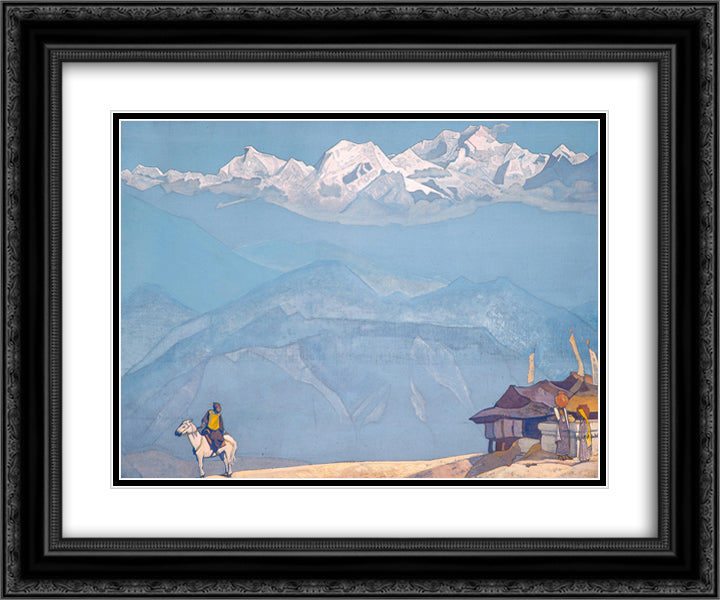 Remember 24x20 Black Ornate Wood Framed Art Print Poster with Double Matting by Roerich, Nicholas