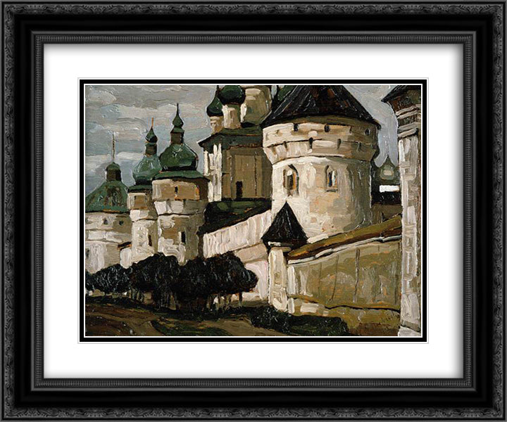 Rostov the Great 24x20 Black Ornate Wood Framed Art Print Poster with Double Matting by Roerich, Nicholas