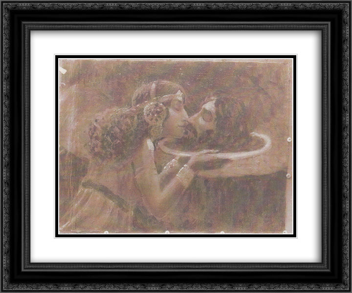 Salome with head of St. John the Baptist 24x20 Black Ornate Wood Framed Art Print Poster with Double Matting by Roerich, Nicholas