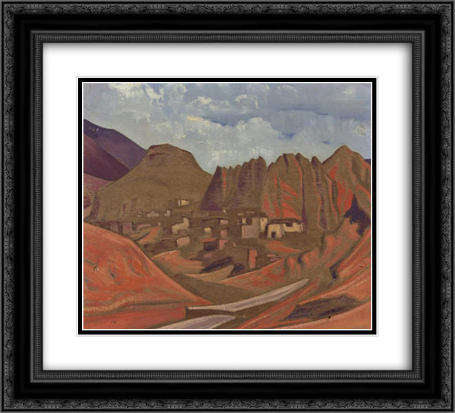 Sandoling. Lamayura. 22x20 Black Ornate Wood Framed Art Print Poster with Double Matting by Roerich, Nicholas