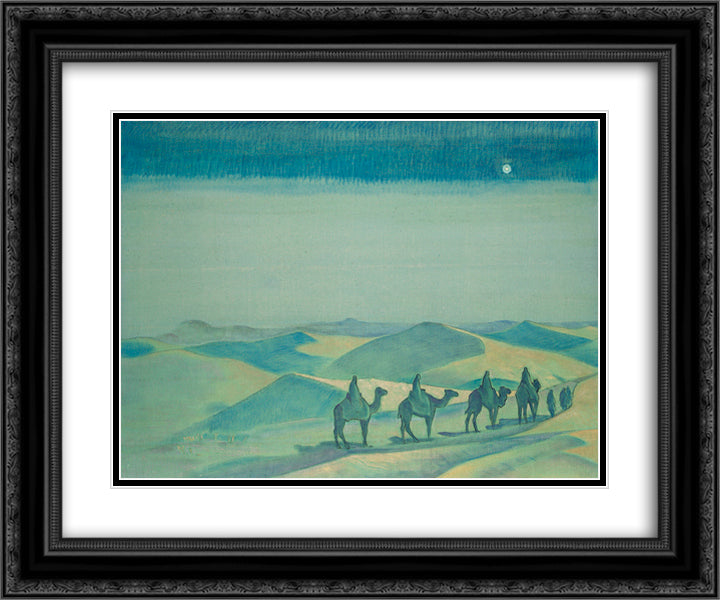 Star of Mother of the World 24x20 Black Ornate Wood Framed Art Print Poster with Double Matting by Roerich, Nicholas